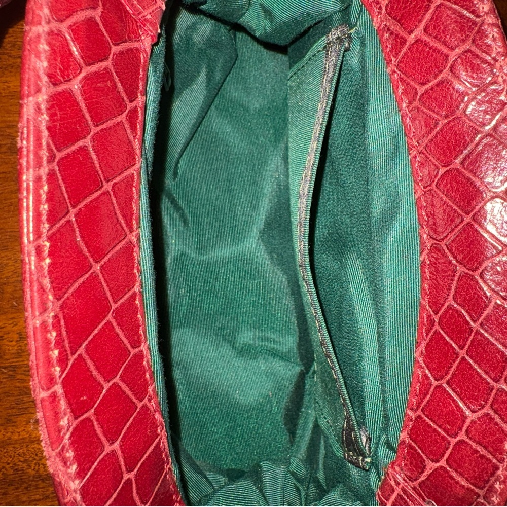 Leopard Print and Red Leather Women's Bag - Picture 6 of 8